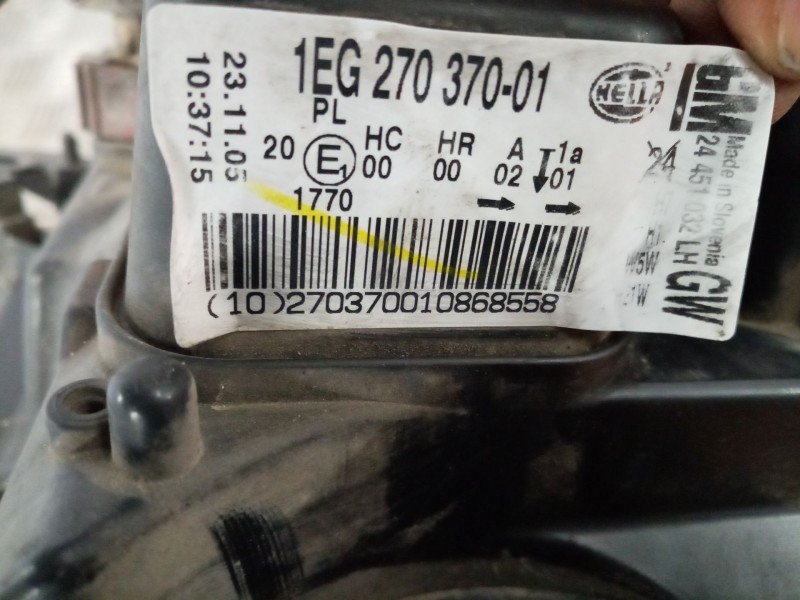 Recambio de faro izquierdo para opel astra h berlina enjoy referencia OEM IAM   