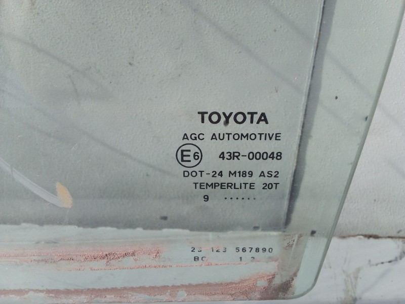 Recambio de luna trasera izquierda para toyota auris (_e15_) 1.4 d-4d (nde150_) referencia OEM IAM DOT24M189AS2  