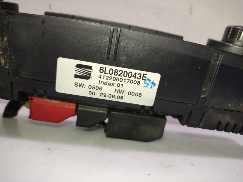 Recambio de mando climatizador para seat ibiza iii (6l1) 1.9 tdi referencia OEM IAM 6L0820043E  