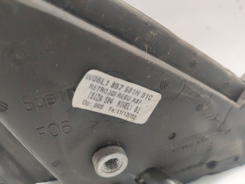 Recambio de retrovisor izquierdo para seat ibiza iii (6l1) 1.9 sdi referencia OEM IAM 6L1857507T9B9  