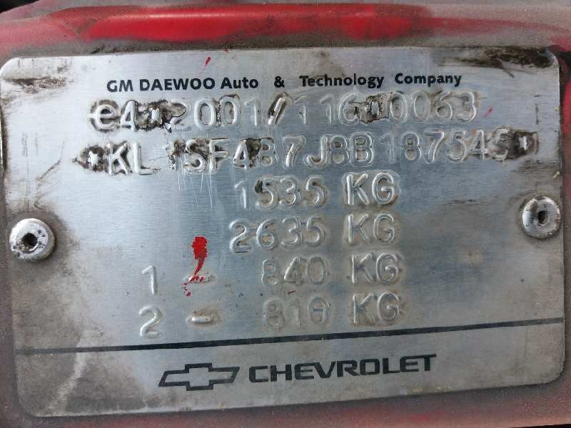 chevrolet kalos 1.4 cat   |   0.05 - 0.09 | 2005 - 2009 | 94 cv / 69 kw del año 2005