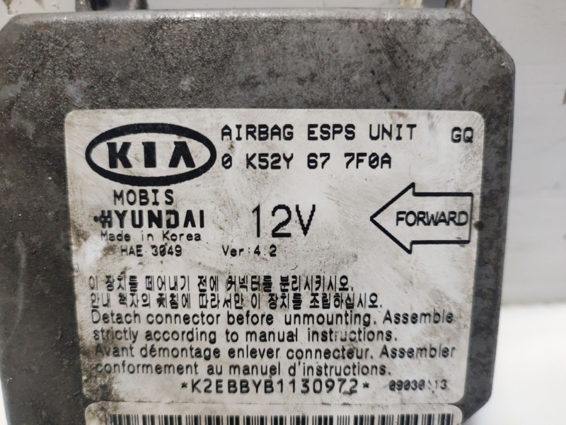 Recambio de centralita airbag para kia carnival ii referencia OEM IAM 0K52Y677F0A  