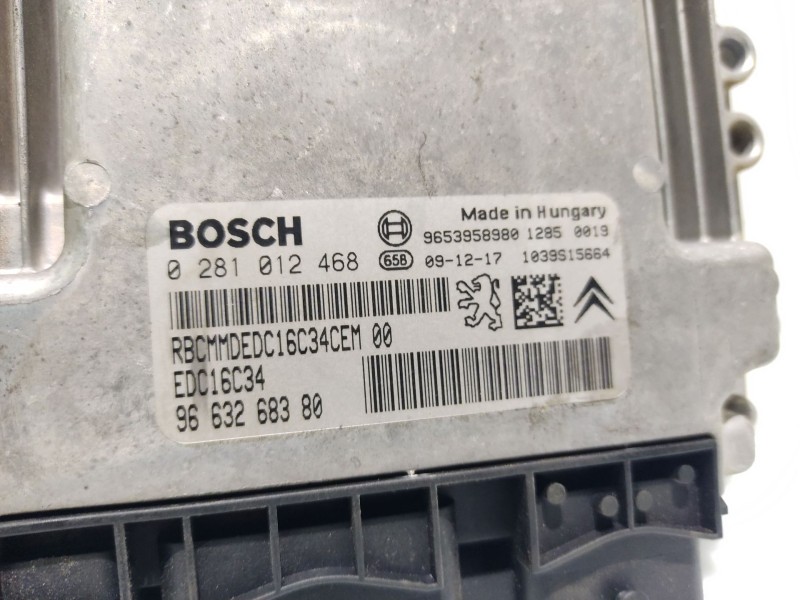 Recambio de centralita motor uce para citroën xsara picasso (n68) 1.6 hdi referencia OEM IAM 9663268380 0281012468 EDC16C34
