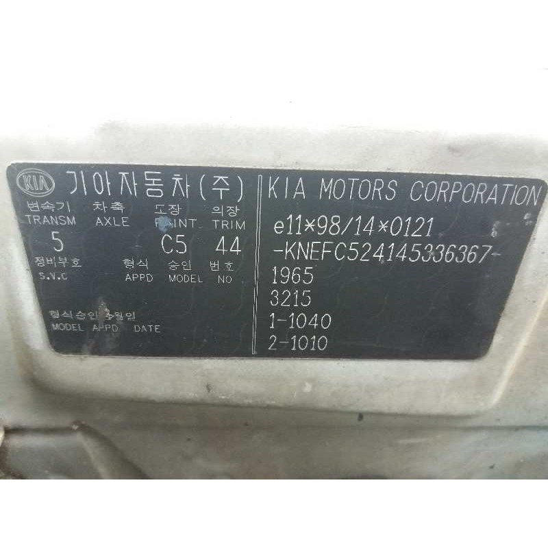 kia carens 2.0 turbodiesel cat   |   0.02 - 0.06 | 2002 - 2006 | 113 cv / 83 kw del año 2002