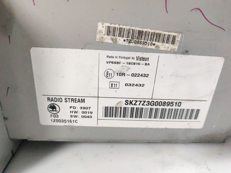 Recambio de sistema audio / radio cd para skoda octavia berlina (1z3) referencia OEM IAM   