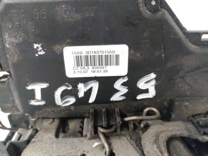 Recambio de cerradura puerta delantera izquierda para skoda octavia berlina (1z3) referencia OEM IAM 3D1837015AB  