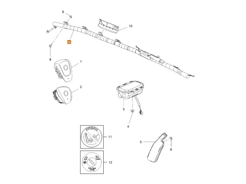 Recambio de airbag cortina delantero izquierdo para opel zafira tourer c (p12) 1.6 cdti (75) referencia OEM IAM 39095578 1325162