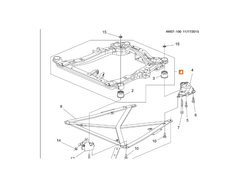 Recambio de puente delantero para opel zafira tourer c (p12) 1.6 cdti (75) referencia OEM IAM 13470627  