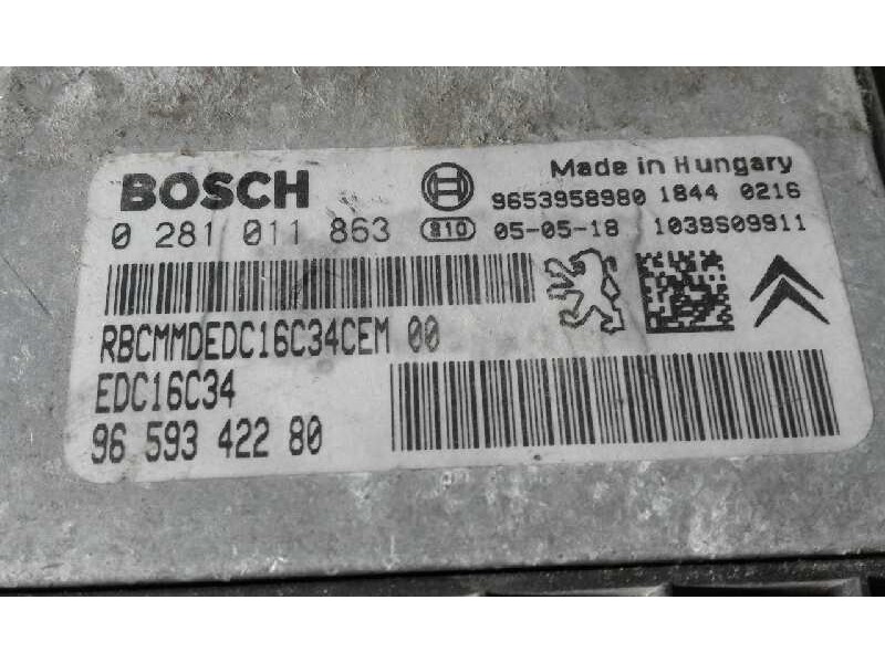 Recambio de centralita motor uce para citroen c4 berlina sx   |   06.04 - 12.06 | 2004 - 2006 | 90 cv / 66 kw referencia OEM IAM