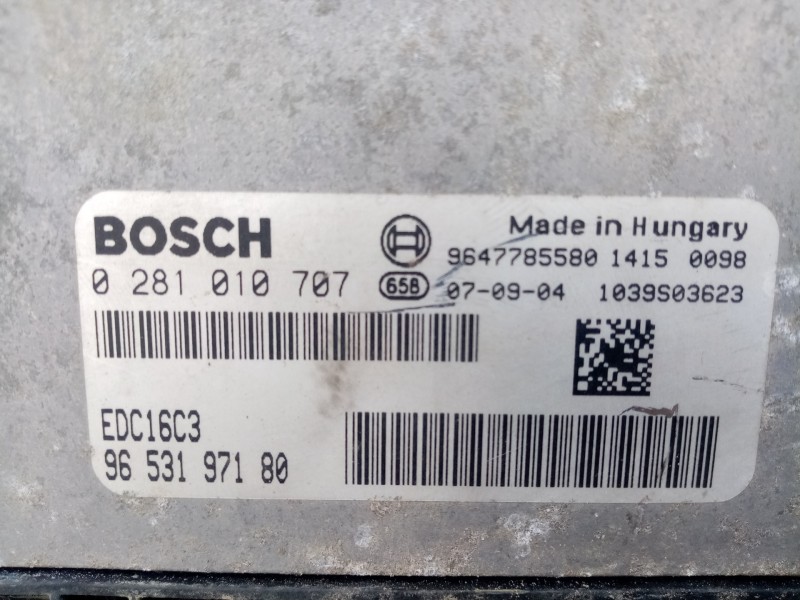 Recambio de centralita motor uce para peugeot 206 berlina    |   0.98 - ... | 1998 referencia OEM IAM  0281010707 9653197180 Recambio de centralita motor uce para peugeot 206 berlina    |   0.98 - ... | 1998 referencia OEM IAM  0281010707 9653197180