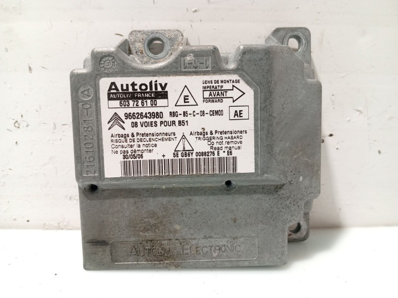Recambio de centralita airbag para citroën c4 i (lc_) 1.6 hdi referencia OEM IAM 9662643980  603726100