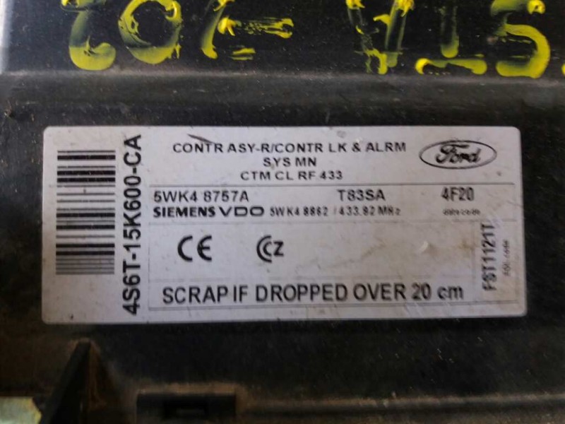 Recambio de centralita cierre para  referencia OEM IAM 5WK48757A 4S6T15K600CA 