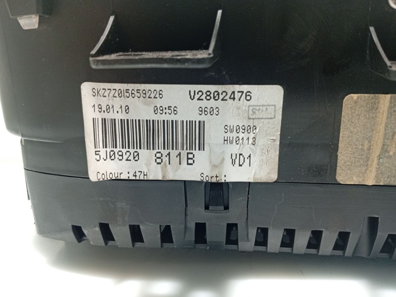 Recambio de cuadro instrumentos para skoda fabia ii (542) 1.2 referencia OEM IAM 5J0920811B  V2802476