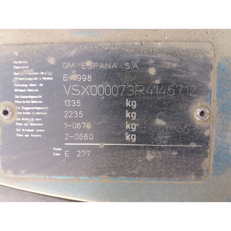 opel corsa b 1.4 cat (2h6)   |   0.93 - ... | 1993 | 60 cv / 44 kw del año 1993