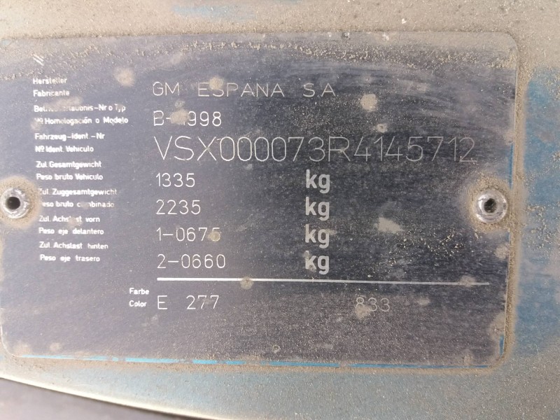 opel corsa b 1.4 cat (2h6)   |   0.93 - ... | 1993 | 60 cv / 44 kw del año 1993