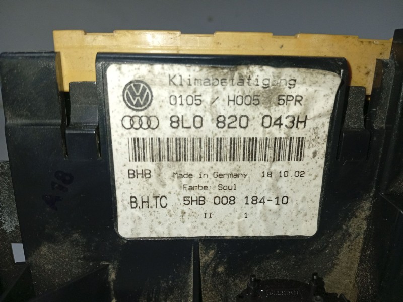 Recambio de mando climatizador para audi a3 (8l1) 1.9 tdi referencia OEM IAM 8L0820043H 5hb00818410 