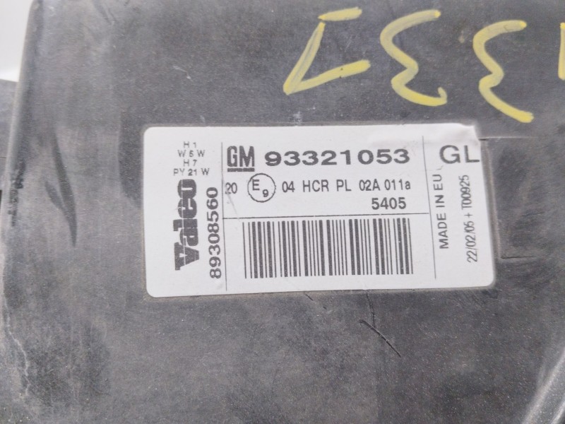 Recambio de faro derecho para opel meriva 1.7 16v cdti referencia OEM IAM 1216152  