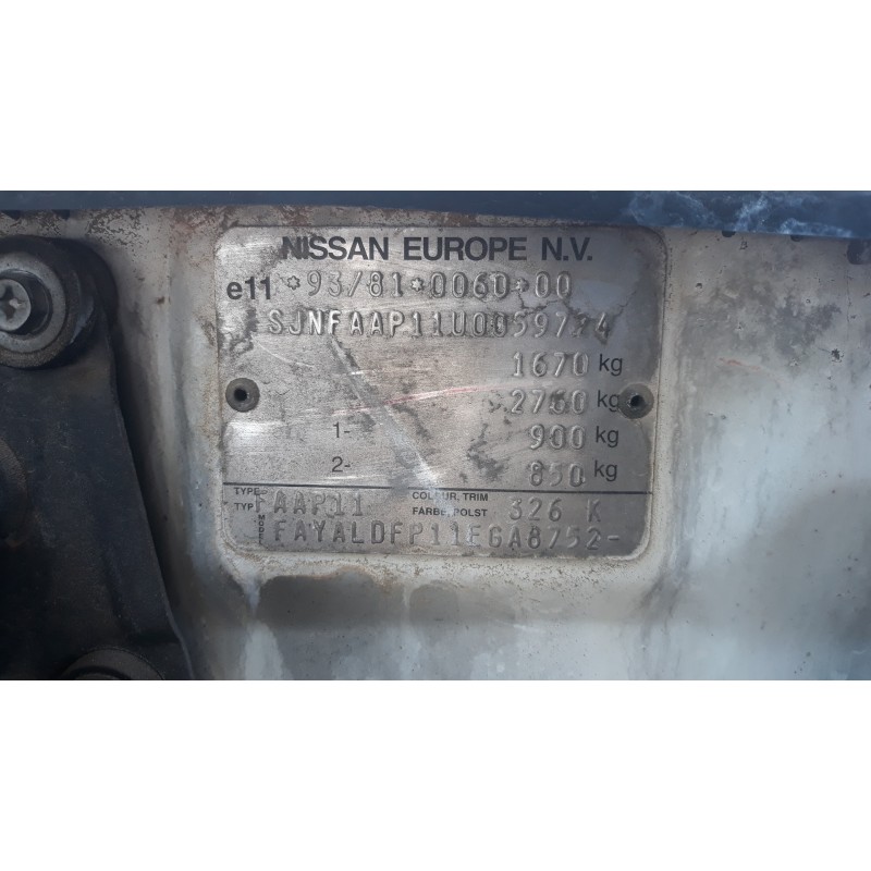 nissan primera berlina (p11) 1.6 16v cat   |   0.96 - 0.99 | 1996 - 1999 | 99 cv / 73 kw del año 1996