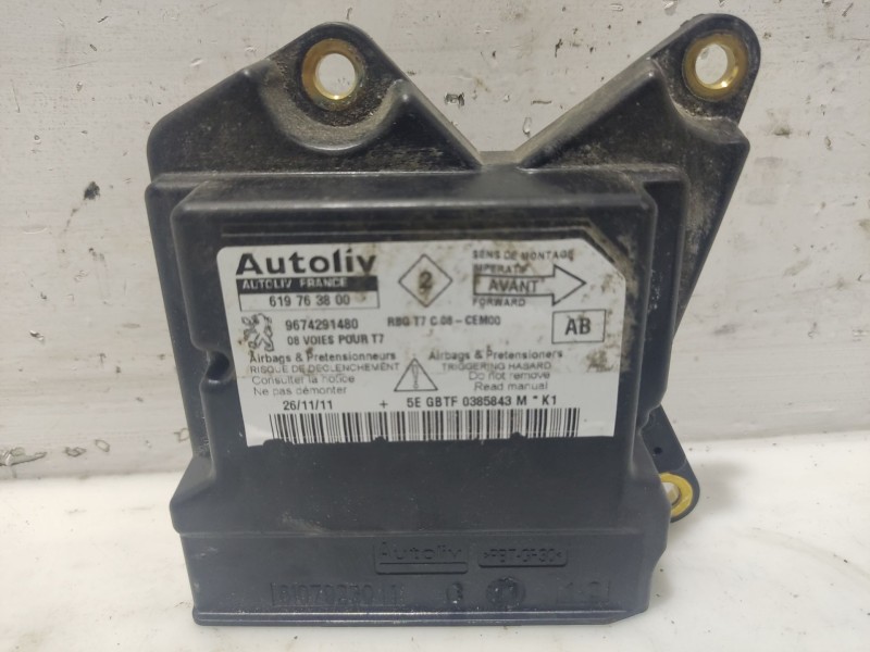 Recambio de centralita airbag para peugeot 308 1.6 hdi fap referencia OEM IAM 9674291480  619763800