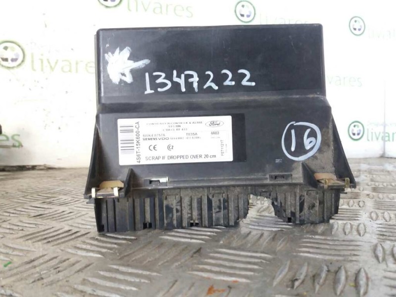 Recambio de centralita cierre para ford fiesta (cbk) trend   |   11.01 - 12.06 | 2001 - 2006 | 80 cv / 59 kw referencia OEM IAM 