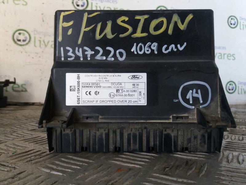 Recambio de centralita cierre para ford fusion (cbk) trend   |   06.02 - 12.06 | 2002 - 2006 | 68 cv / 50 kw referencia OEM IAM 