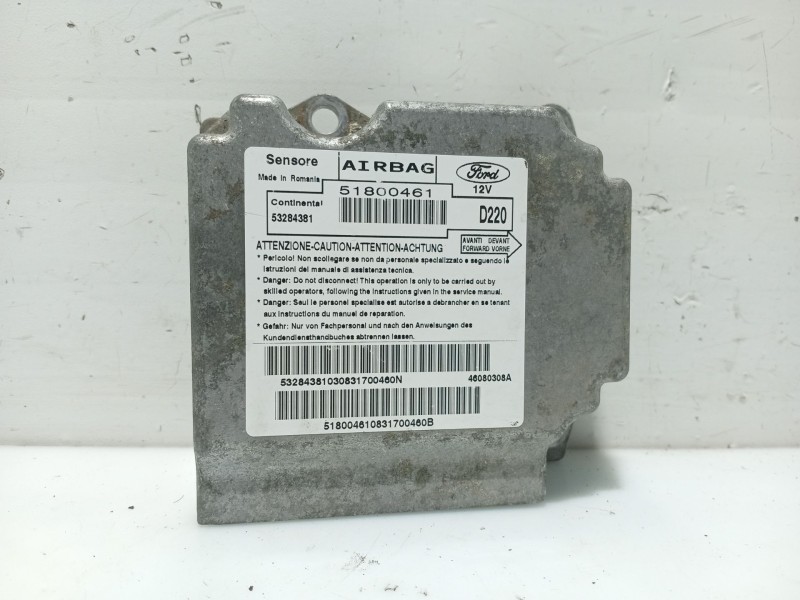 Recambio de centralita airbag para ford ka (ru8) 1.3 tdci referencia OEM IAM 51800461 53284381 