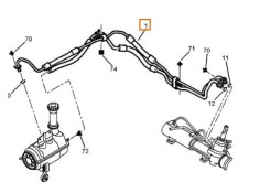 Recambio de tubo presion direccion asistida para peugeot 307 (3a/c) 1.6 hdi referencia OEM IAM 4014KH 4014V8 