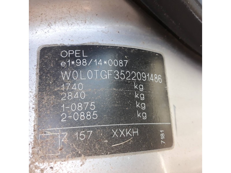 opel astra g caravan    |   0.98 - 0.04 | 1998 - 2004 del año 1998