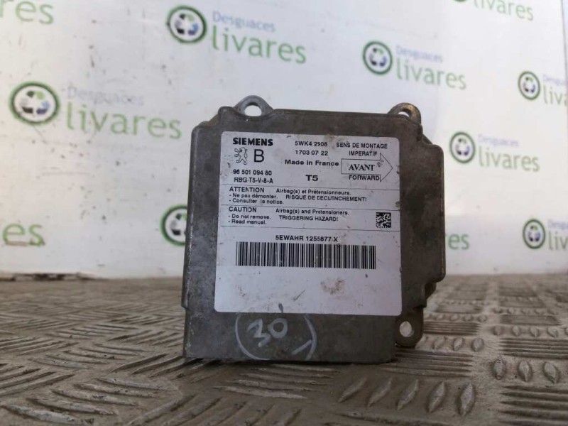 Recambio de centralita airbag para peugeot 307 break / sw (s1)    |   ... | 0 - 2005 referencia OEM IAM 5WK42908 9650109480 