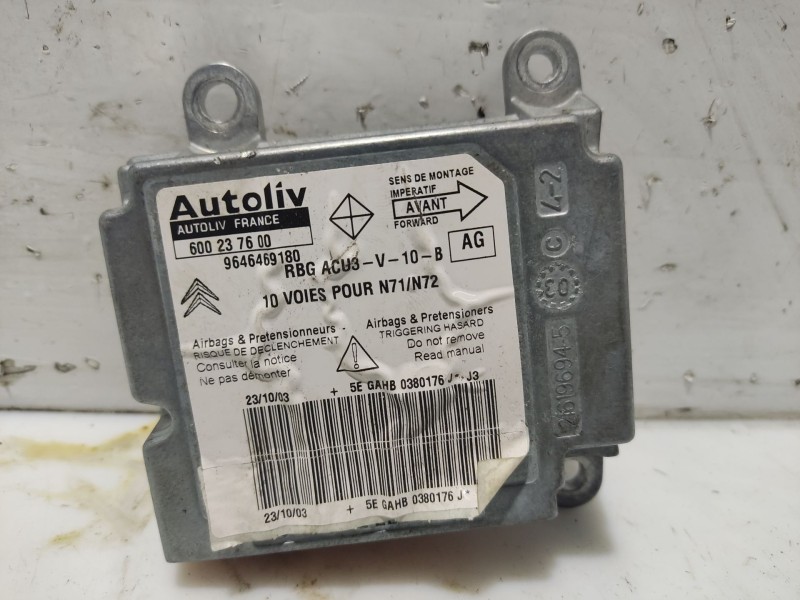 Recambio de centralita airbag para citroën xsara (n1) 1.6 16v referencia OEM IAM 9646469180  600237600