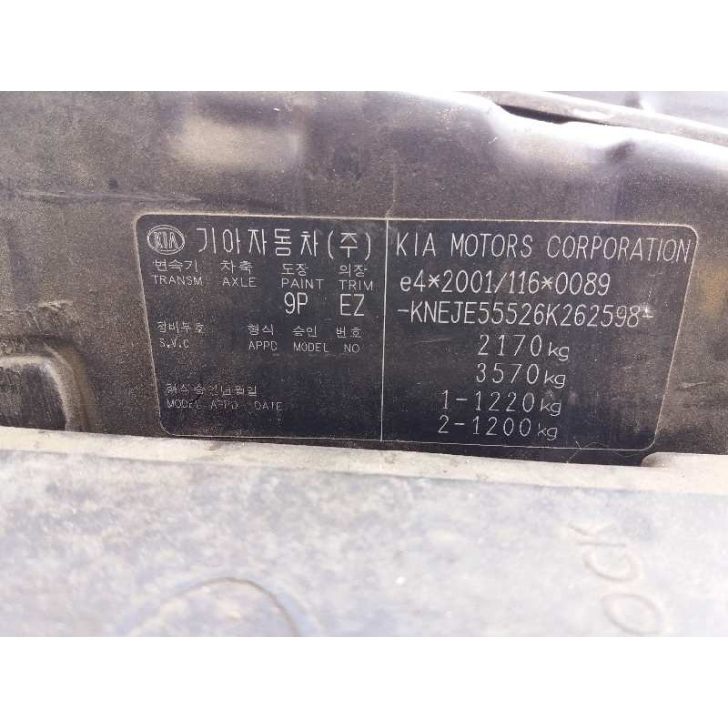 kia sportage 2.0 crdi   |   0.04 - ... | 2004 | 140 cv / 103 kw del año 2004