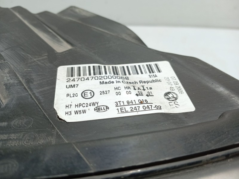 Recambio de faro derecho para skoda superb ii (3t4) 2.0 tdi referencia OEM IAM 3T1941016  1EL24704702
