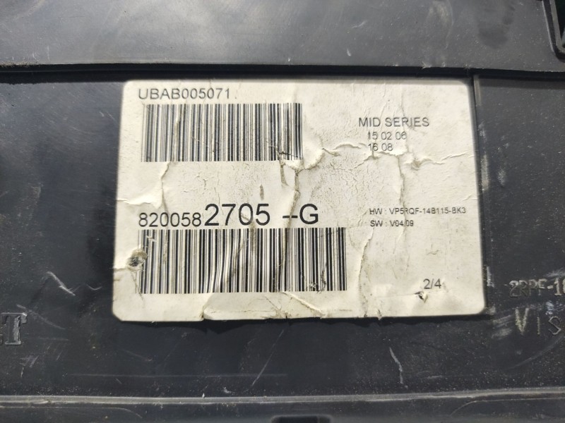 Recambio de cuadro instrumentos para renault clio iii 1.5 dci diesel cat referencia OEM IAM 8200582705G  