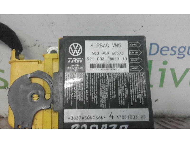 Recambio de centralita airbag para seat ibiza (6l1) 1.4 16v   |   0.02 - ... | 2002 | 75 cv / 55 kw referencia OEM IAM 391002 6Q