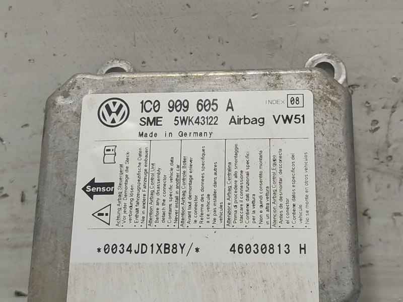 Recambio de centralita airbag para seat toledo ii (1m2) 1.6 16v referencia OEM IAM 1C0909605A  5WK43122