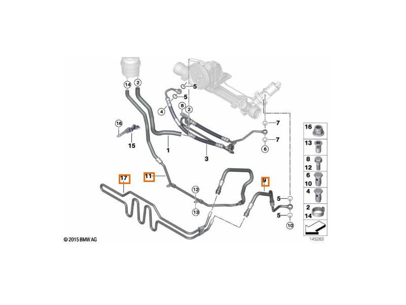 Recambio de tubo para bmw 3 (e90) 320 d referencia OEM IAM 32416796350 32416796351 17117522050