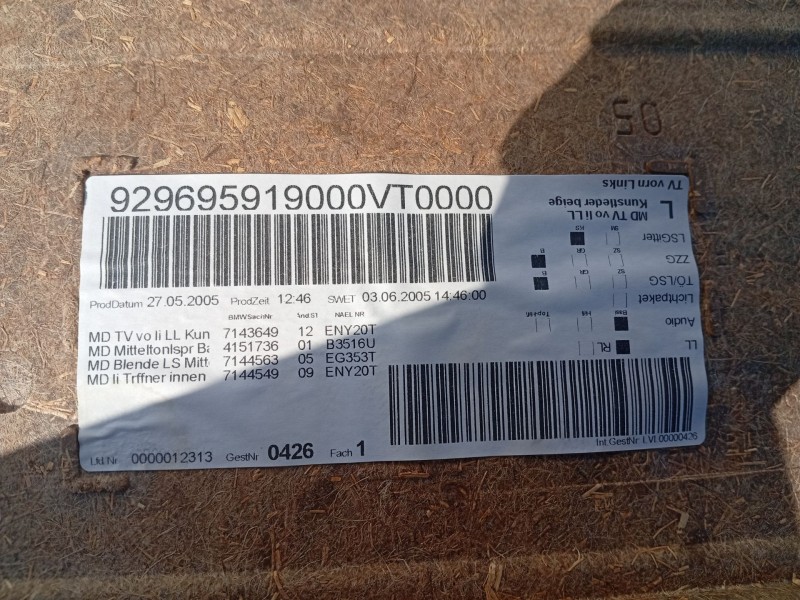 Recambio de guarnecido puerta delantera izquierda para bmw 3 (e90) 320 d referencia OEM IAM  51417144545 