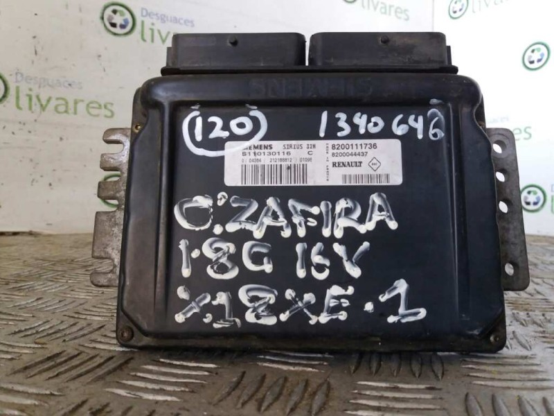 Recambio de centralita motor uce para opel zafira a elegance   |   02.99 - 12.00 | 1999 - 2000 | 116 cv / 85 kw referencia OEM I