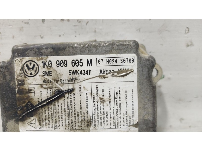 Recambio de centralita airbag para skoda octavia berlina (1z3) active referencia OEM IAM 1K0909605M  5wk43411