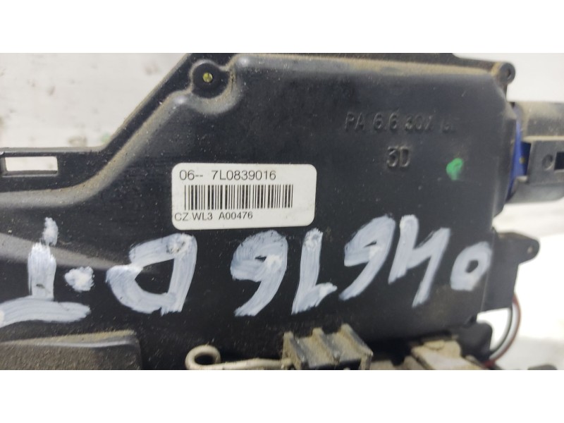Recambio de cerradura puerta trasera derecha para skoda octavia berlina (1z3) active referencia OEM IAM 7L0839016D  