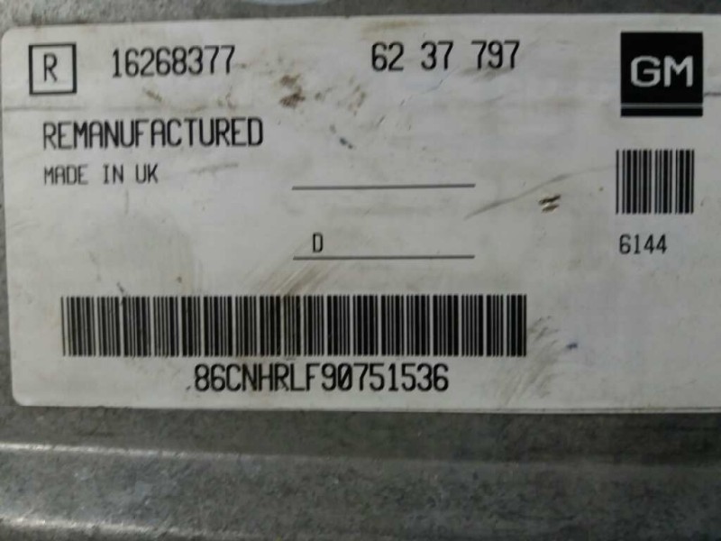 Recambio de centralita motor uce para  referencia OEM IAM 16268377 6237797 