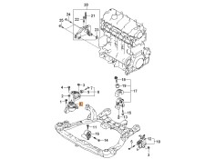 Recambio de soporte motor para kia carens iii monospace (un) 2.0 crdi 140 referencia OEM IAM 218102G500  