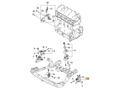 Recambio de soporte motor para kia carens iii monospace (un) 2.0 crdi 140 referencia OEM IAM 218302G600  