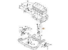 Recambio de soporte motor para kia carens iii monospace (un) 2.0 crdi 140 referencia OEM IAM 219302G000  