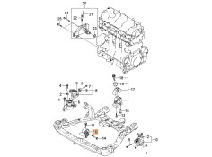 Recambio de soporte motor para kia carens iii monospace (un) 2.0 crdi 140 referencia OEM IAM 219102G500  