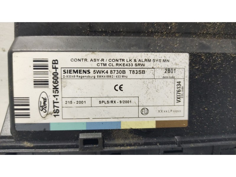 Recambio de modulo electronico para ford focus turnier (cak) ghia referencia OEM IAM 1S7T15K600FB  5WK48730B