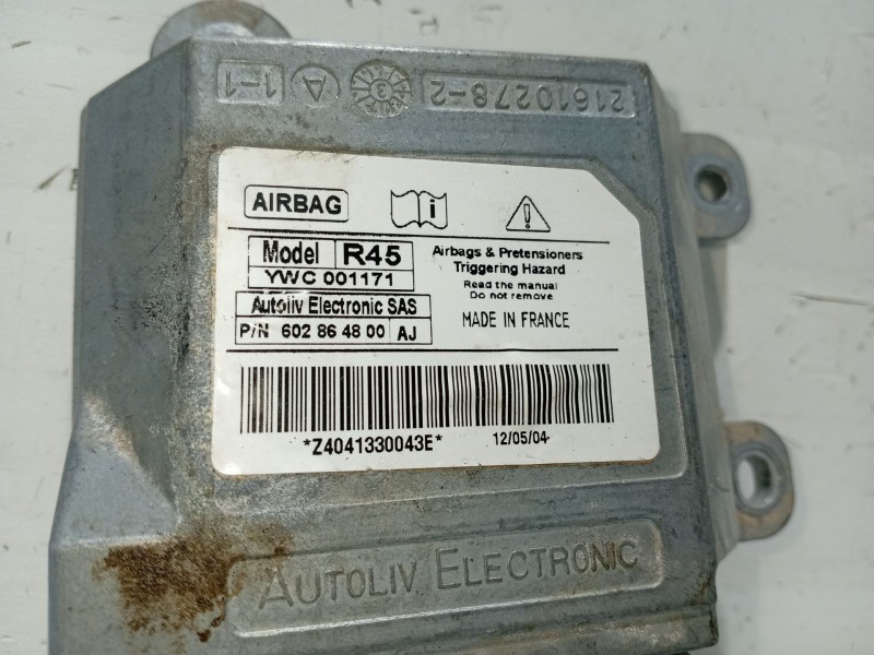 Recambio de centralita airbag para mg serie 45 (rt) referencia OEM IAM YWC001171  602864800AJ