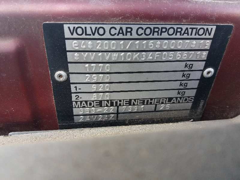 volvo v40 familiar 1.6   |   05.97 - 12.05 | 1997 - 2005 | 109 cv / 80 kw del año 1997