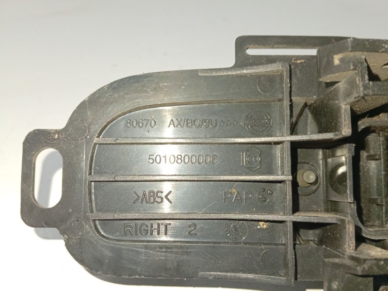 Recambio de maneta interior trasera derecha para nissan micra (k12e) referencia OEM IAM 80670AX611 5010800006 80670