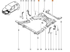 Recambio de cuna motor para renault clio iv grandtour (kh_) 1.5 dci 90 (khn3, khn4) referencia OEM IAM 544017239R 8200537419 544